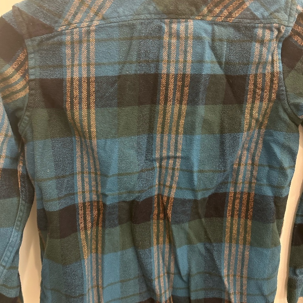 Boys RVCA green flannel shirt - Picture 5 of 6